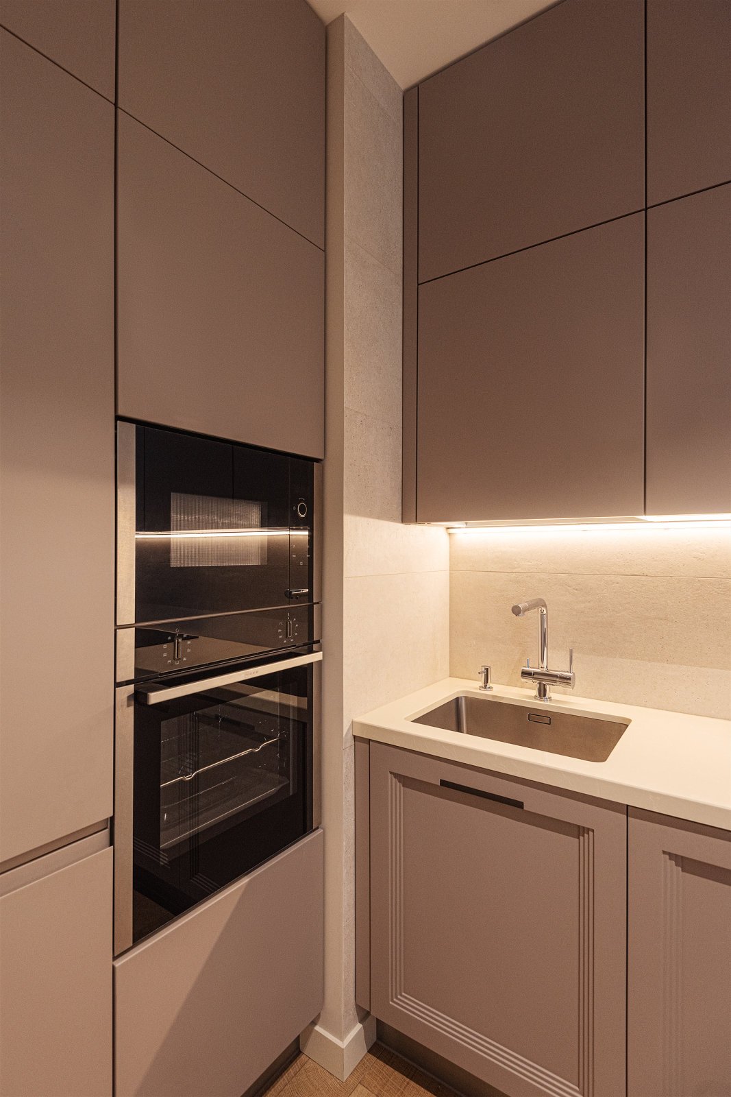 Cabinet lighting wiring and sensor control