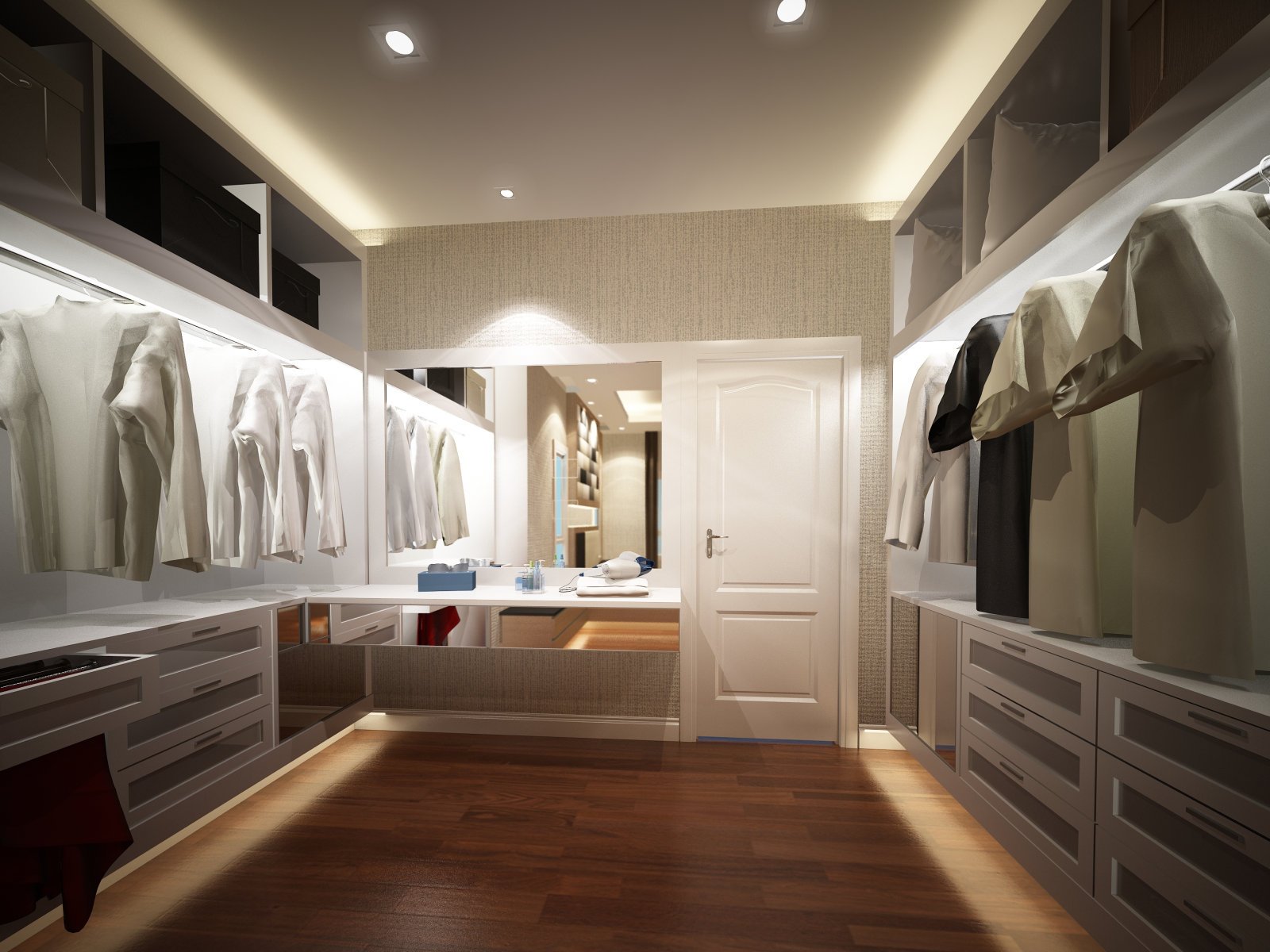 Dot-free wardrobe LED lighting